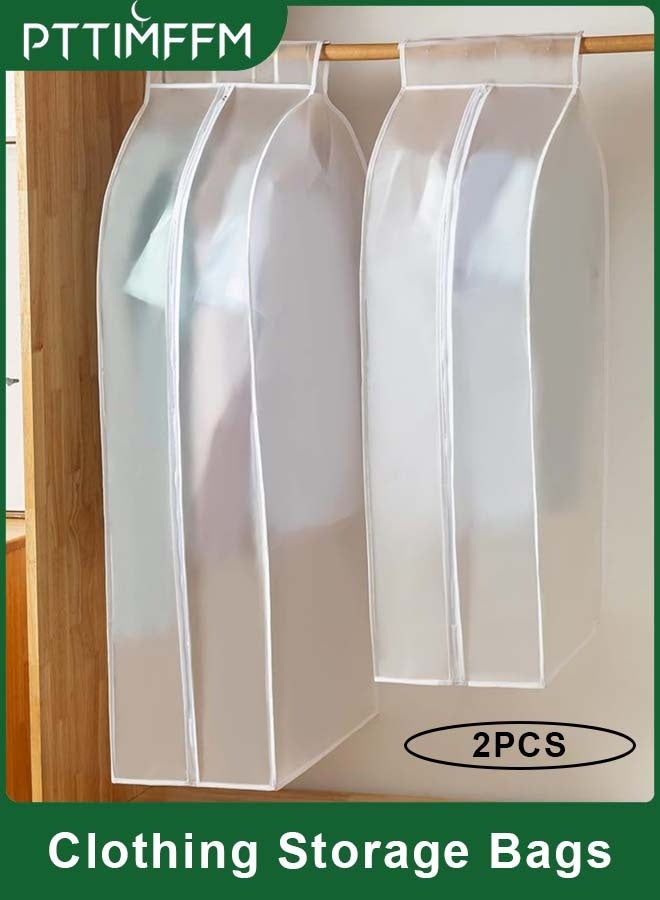 PTTIMFFM 2 PCS Clothing Storage Garment Bags, Thickened Moth-Proof & Dustproof Coat Covers for Wardrobes - Image 1